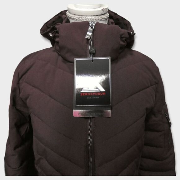 ZeroXposur Dark Earth Water and Wind Resistant Stretch Puffer Coat Women's Size - Picture 4 of 8